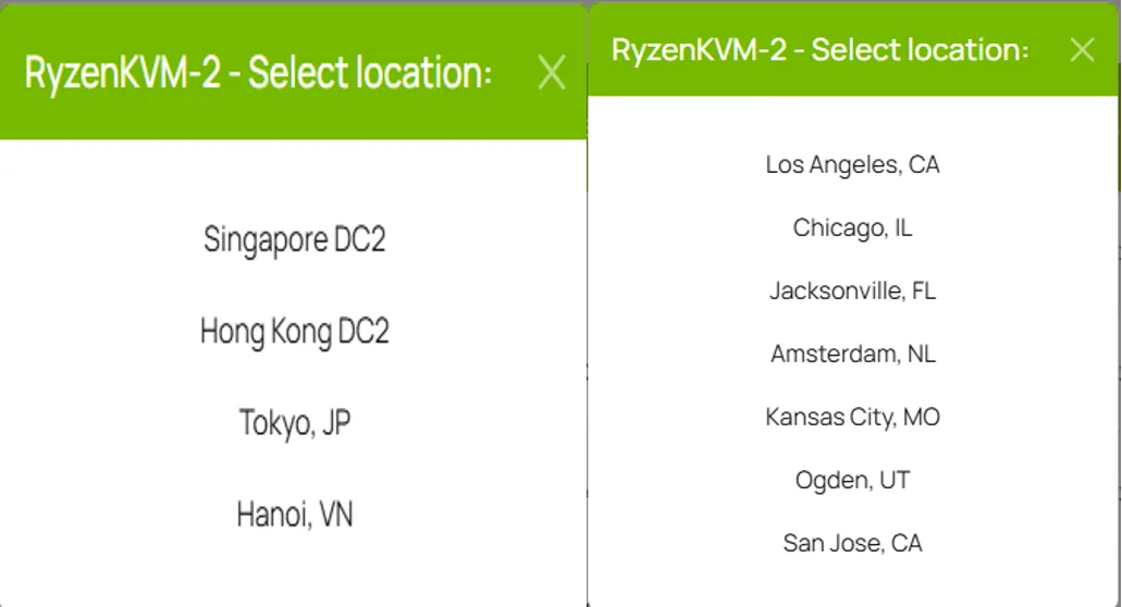 greencloudvps Region snapshot