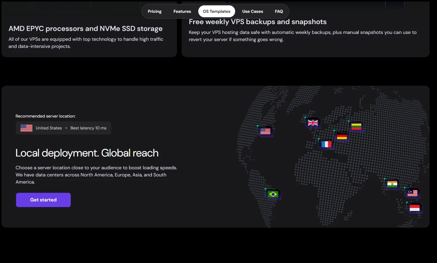 hostinger Region snapshot
