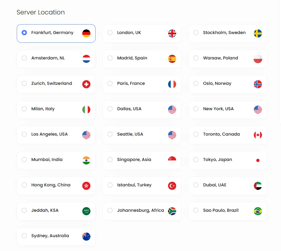 ultahost Region snapshot